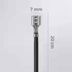 Qoltec Battery cable, female FASTON connector 250 | 20 cm | Black Photo 3