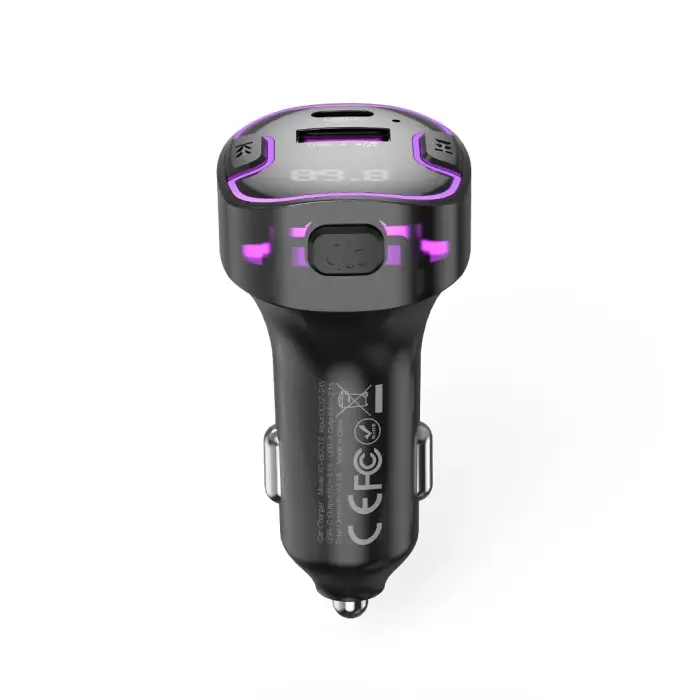 XO transmiter FM BCC12 Bluetooth MP3 car charger 3,1A black Foto 3