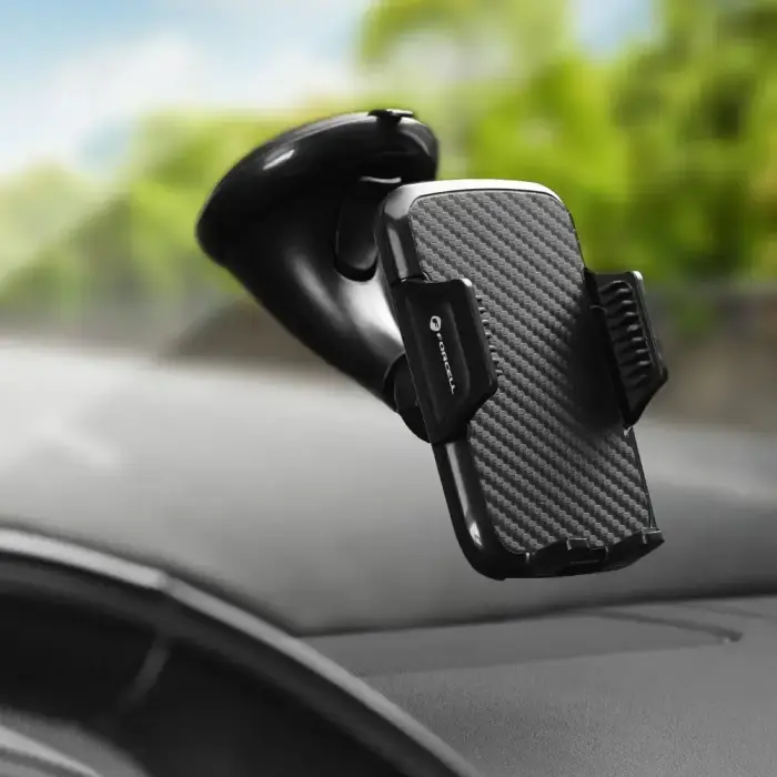 Car phone holder Forcell F-Grip Carbon HT1 windshield / dashboard black Photo 7