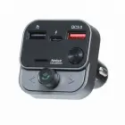 ART transmiter FM bluetooth 5.0 + USB A QC3.0 + Typ C (total 30W) FM-84B black Фото 5