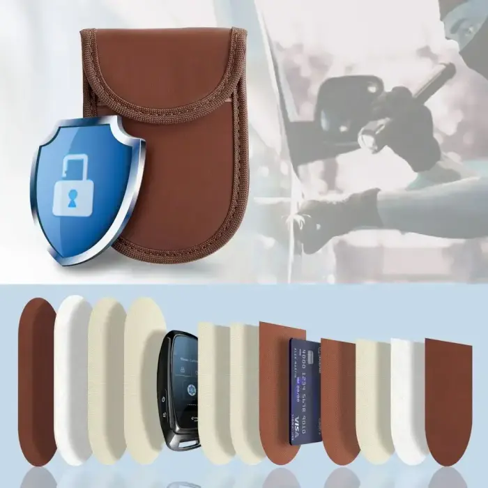 KLATKA FARADAYA TECH-PROTECT KLR100 POUCH KEYLESS RFID SIGNAL BLOCKER CASE ESPRESSO Foto 2
