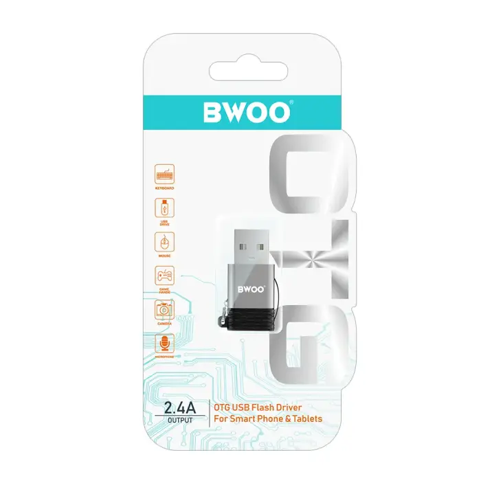 BWOO adapter BZ-38 USB-C - USB gray OTG Фото 9