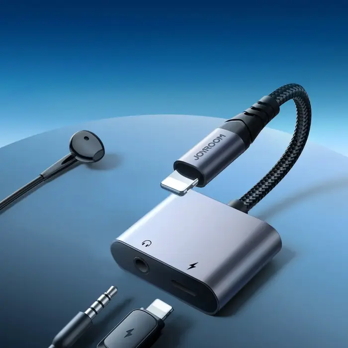 Joyroom SY-L01 Lightning to Lightning | 3.5 mm mini jack DAC adapter 2in1 - black Фото 10