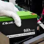 Qoltec AGM battery | 12V | 9Ah | Maintenance-free | Efficient| LongLife | for UPS, security Фото 6