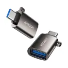 Joyroom USB 3.2 Gen 1 (Male) - USB Type C (Female) adapter black (S-H151 Black) Фото 1