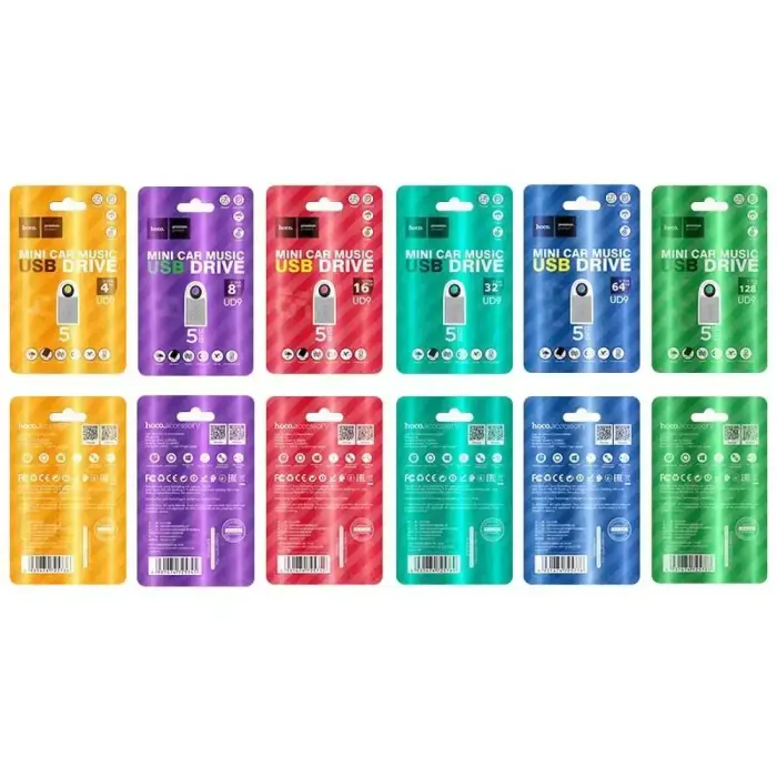 Pendrive 8GB USB 2.0 (USB A) Hoco mini UD9 silver Foto 2