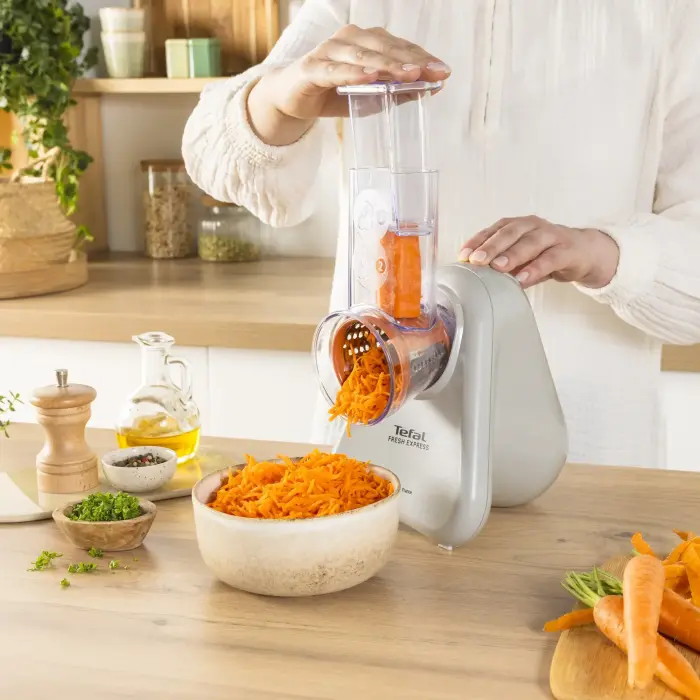 TEFAL Fresh Express elektriskā dārzeņu rīve, gaiši pelēka Photo 5
