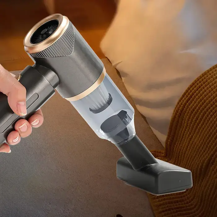 Mini Foldable Handheld Car Vacuum Cleaner with Blower Function - Black Foto 10