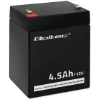 Qoltec AGM battery | 12V | 4.5Ah | Maintenance-free | Efficient| LongLife | for UPS, scale, cash register Foto 1