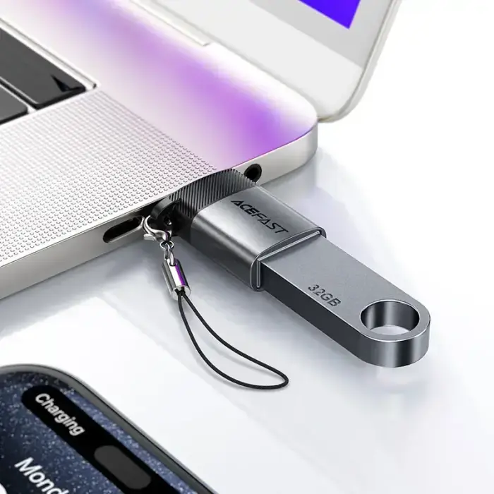 Acefast J7 USB-A - USB-C Adapter - Gray Фото 5