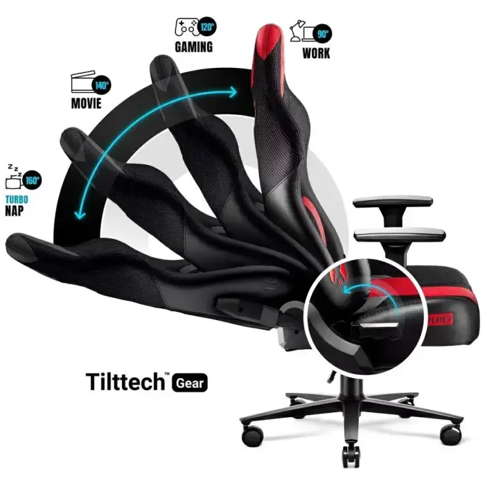 Gaming chair Diablo Chairs X-Player 2.0 King Size crimson/anthracite Фото 13