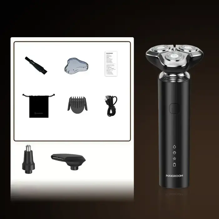 MAXGROOM M-8012 3-in-1 electric shaver - black Фото 3