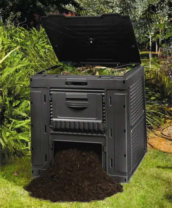 Komposta kaste E-Composter Without Base 470L melna Foto 5