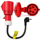 Qoltec Power Adapter | CEE 32A 5P 400V socket to SCHUKO 230V | max 16A | 3.5 kW  Foto 1