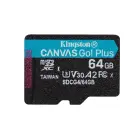 Kingston memory card 64GB microSDXC Canvas Go Plus Gen4 200MB/s A2 U3 V30 Фото 1