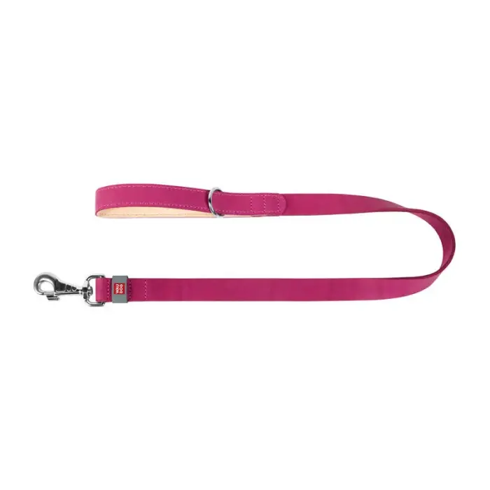 WAUDOG natural leather dog leash 20 mm wide, 122 cm long pink Фото 2