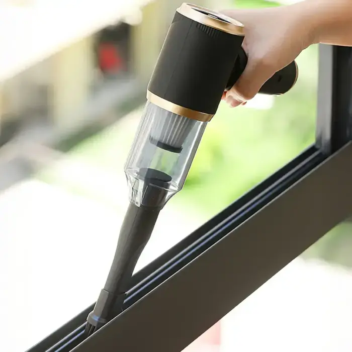 Mini Foldable Handheld Car Vacuum Cleaner with Blower Function - Black Foto 9