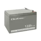 Qoltec AGM battery | 12V | 12Ah | Maintenance-free | Efficient| LongLife | for UPS, security Фото 1