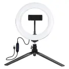 Tripod Mount Puluz with 20cm LED Ring Vlogging PKT3073B Foto 2