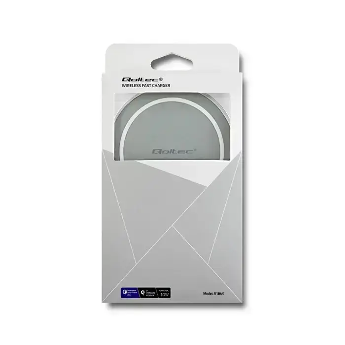 Qoltec Induction Wireless Charger RING | Qualcomm QuickCharge 3.0 | 10W | grey Foto 6
