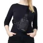 Wozinsky WMS-W1 Unisex Mini Shoulder Bag Waterproof Dual-Compartment for Phone - Black Photo 16