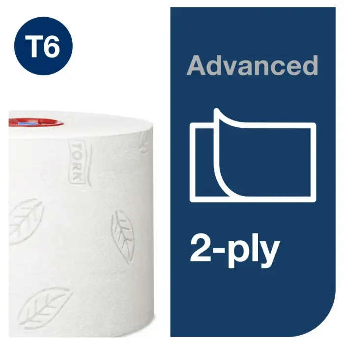 Tualetes papīrs TORK Advanced Compact T6, 2 sl., 9.9 cm x 100 m, baltā krāsā Photo 5