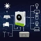 Qoltec Hybrid Solar Inverter Off-Grid 11000W | 160A | 48V| MPPT | BMS | AGM GEL LiFePO4 | Sinus | Wi-Fi option | Power factor 1.0  Фото 2