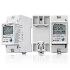 Qoltec Single-phase electronic energy consumption meter for DIN rail | RESET | periodic and continuous meter | 230V | 60A | LCD | LED | 2P Foto 6