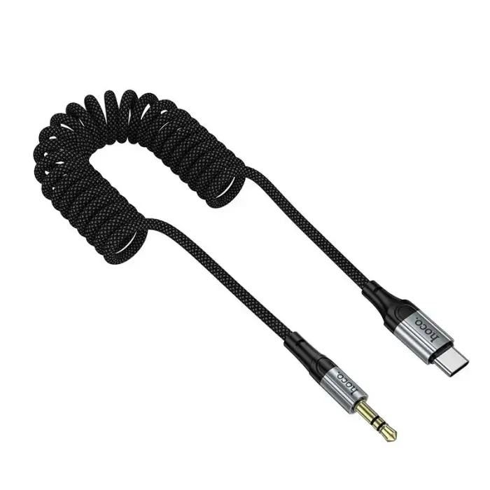 Cable AUX Jack 3,5 mm to USB C Hoco 1,5 m UPA33B black Photo 6