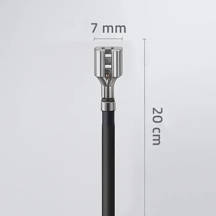 Qoltec Battery cable, female FASTON connector 250 | 20 cm | Black Photo 3
