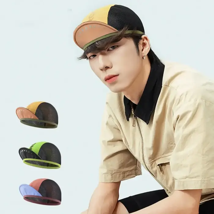 Rockbros Cycling Cap with Visor, Helmet Cover - Yellow Foto 9
