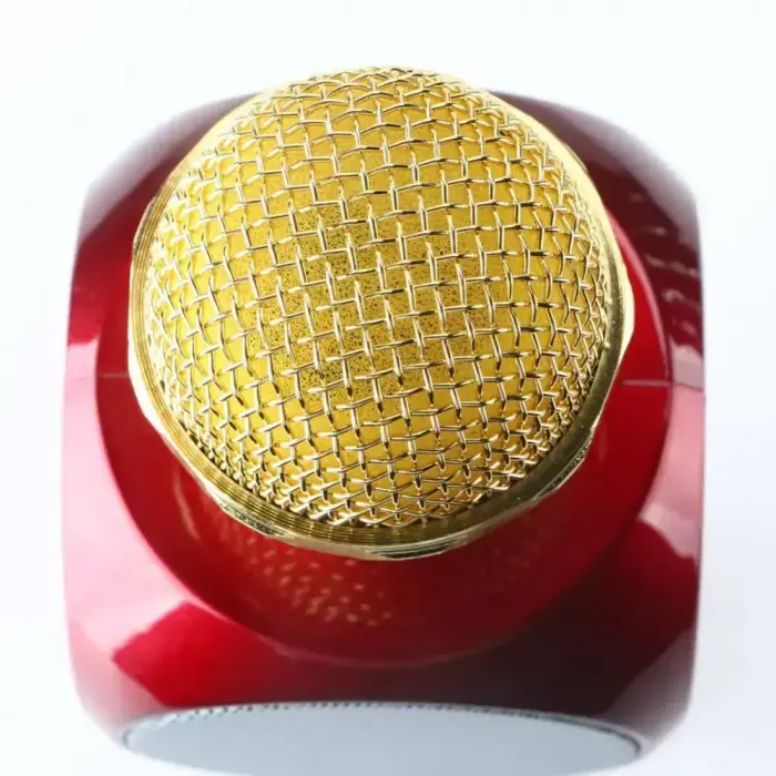 Goodbuy LED 360 караоке микрофон с динамиком bluetooth | 5 Вт | aux | голосовой модулятор | USB | Micro SD красный Фото 6