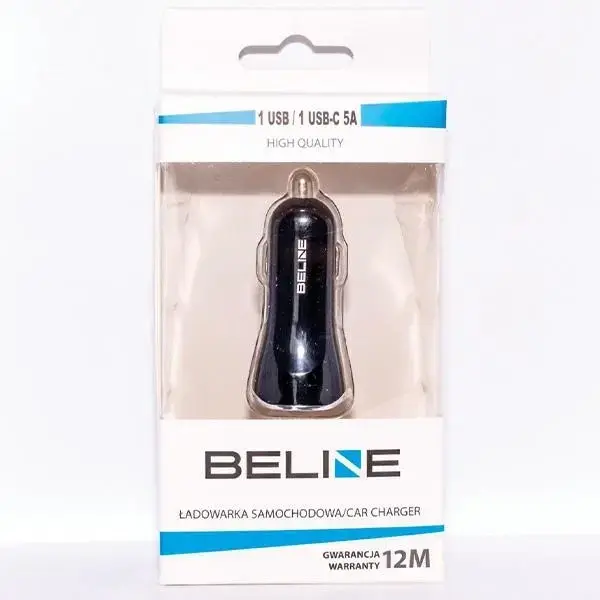BELINE automašīnas lādētājs | 30W | PD | USB-A, USB-C | melns Foto 2