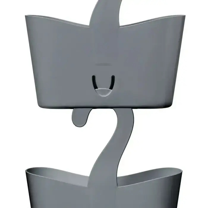 Hanging bathroom multifunctional shelf 25x9x28cm grey Photo 2