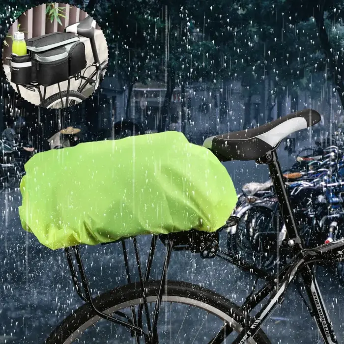 Wozinsky Universal Waterproof Rain Cover for Bike Pannier Bag or Backpack green (WBB5YW) Foto 3