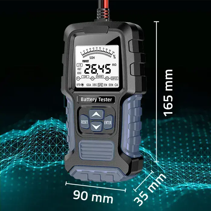 Qoltec LCD digital battery tester | 12V | 24V | 3Ah-250Ah Foto 6