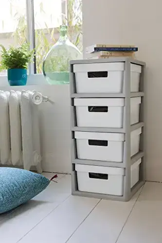 Kumode uz riteņiem ar 4 kastēm  Foto 3