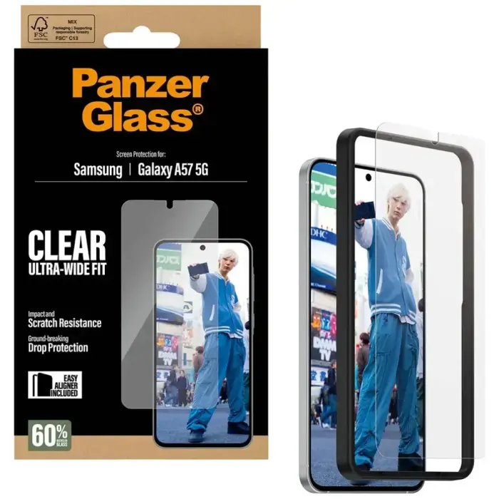PanzerGlass Ultra-Wide Fit Tempered Glass for Samsung Galaxy A57 5G Foto 5