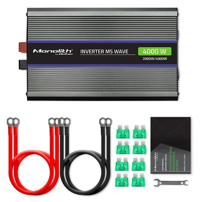 Qoltec Monolith voltage converter 4000 MS Wave |12V to 230V | 2000/4000W | USB Foto 7