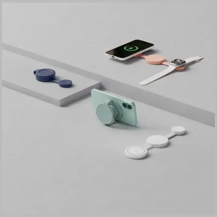 Wireless charger Bazic GoMag Trio 2 3in1 15W magnetic for iPhone/Watch/AirPods pistachio Фото 6