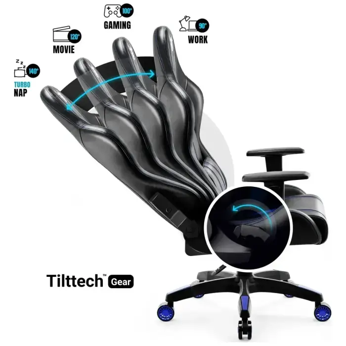 Gaming chair Diablo Chairs X-One 2.0 Normal Size black-blue Foto 7