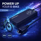 Qoltec Fast Charger for e-bike 36V | 42V | 2A | Bosch 3Pin plug +power cable Foto 5