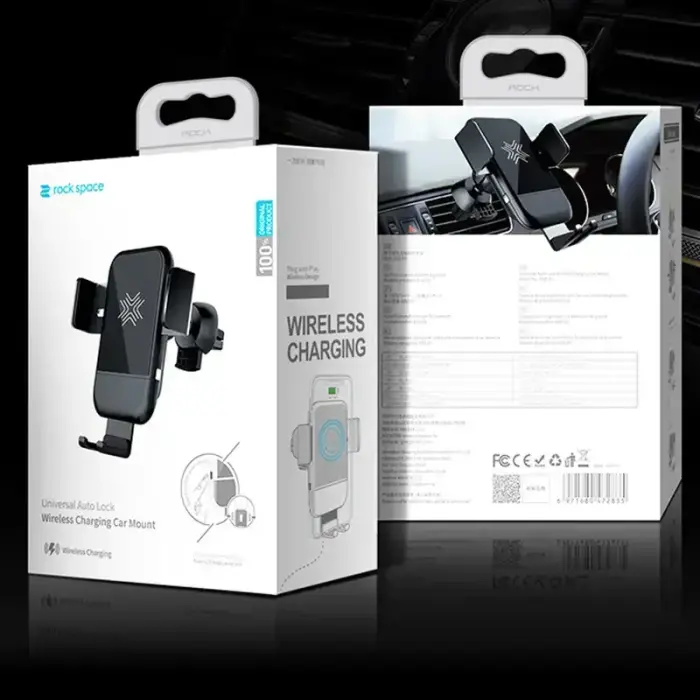 Rock Magnetic gravity car holder EDZ-03 induction to air vent black Photo 9