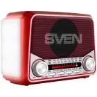 Speaker SVEN SRP-150, red (3W, Bluetooth, FM/AM/SW, USB, microSD, flashlight, battery) Foto 3