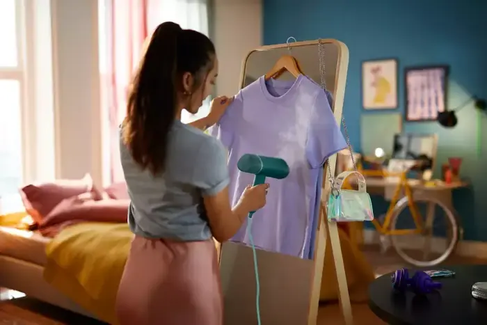 PHILIPS rokas tvaika gludināšanas ierīce, 1000W, zilganzaļš Photo 9