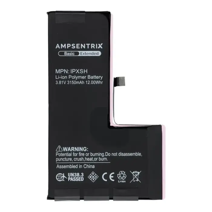  AmpSentrix Basic battery for iPhone XS (high capacity 3150 mAh) Фото 2