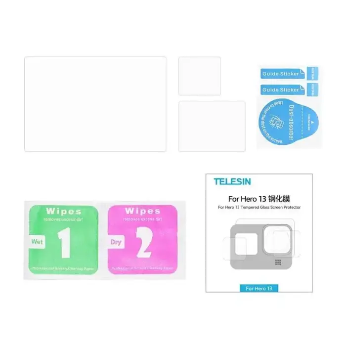 Telesin 3-in-1 Tempered Glass for GoPro Hero 13 Black (S6-FLM-07-TGP) Фото 5