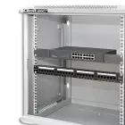 Qoltec RACK Cabinet 19" | 12U | 600 x 635 x 450 | Tempered doors | Hanging | Steel case | Lock | Grey Foto 9