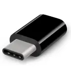 Fusion Universāls Adapteris Micro USB uz Type-C (USB-C) USB Savienojums Melns Foto 1
