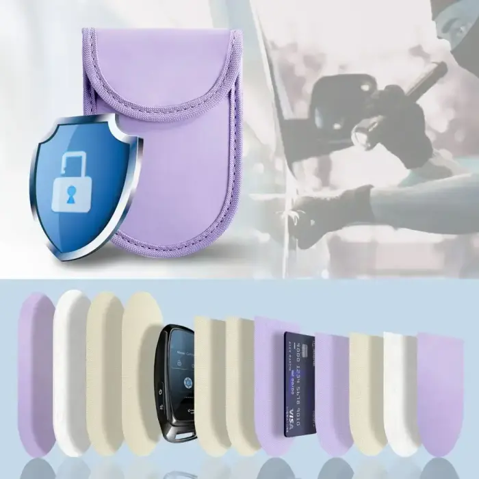 KLATKA FARADAYA TECH-PROTECT KLR100 POUCH KEYLESS RFID SIGNAL BLOCKER CASE LAVENDER Foto 2